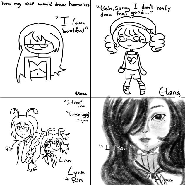 How my ocs would draw themselves - ibisPaint