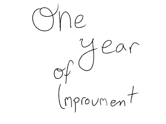 One year improvement!
