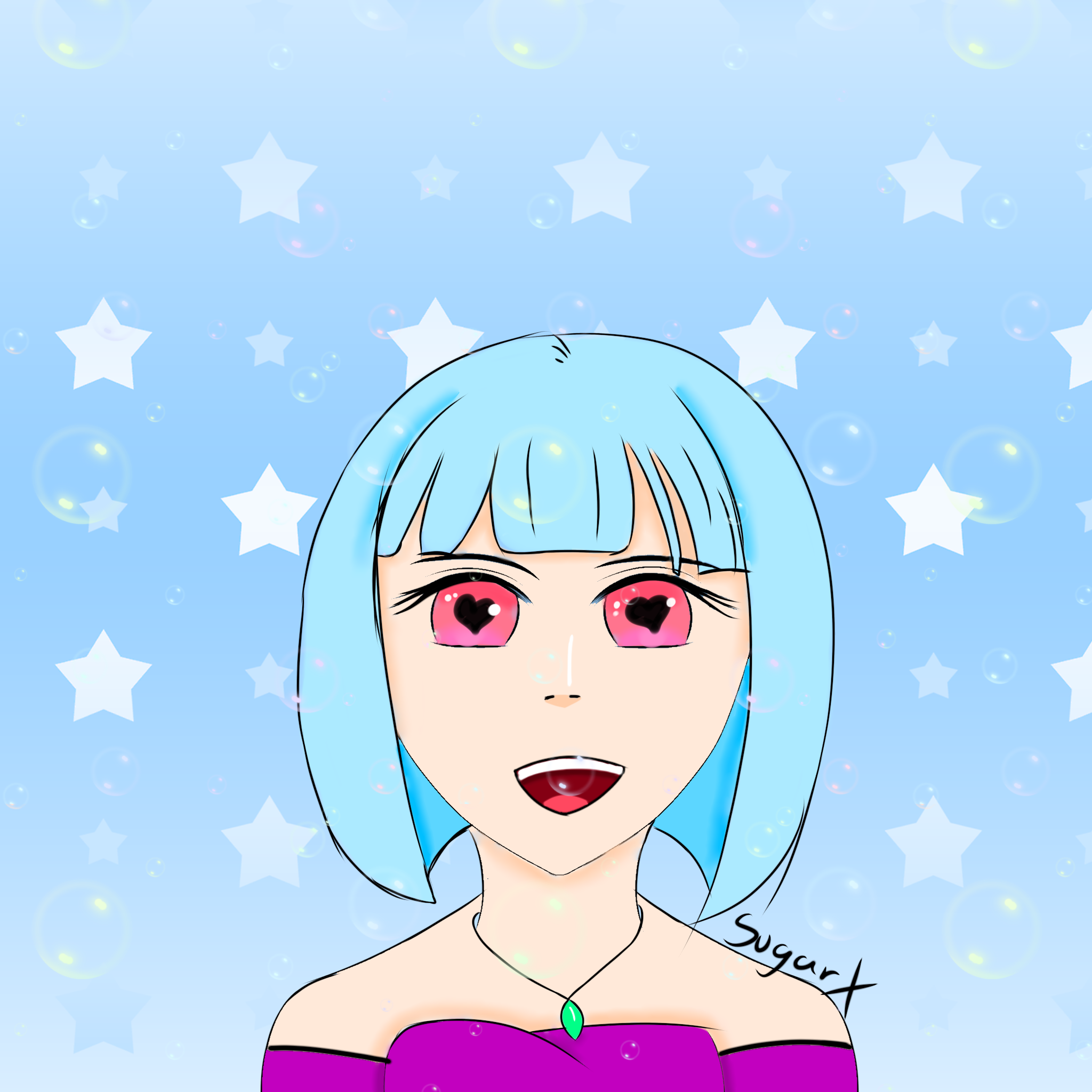 Bubble-lover Anime girl - ibisPaint