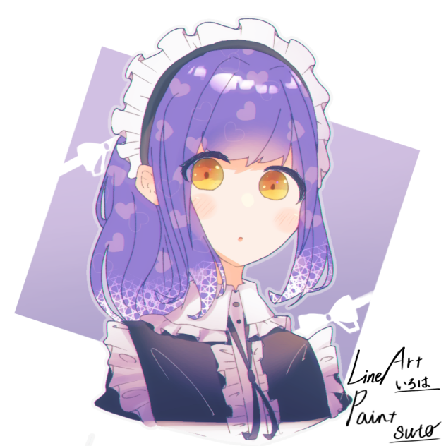 めいどちゃん(いろはさん塗り絵)