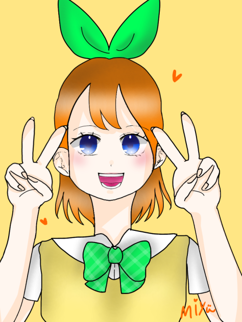 五等分の花嫁の四葉ちゃんを描いてみた