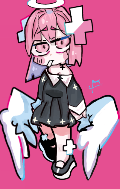 a cute little angel( she is NOT cute)