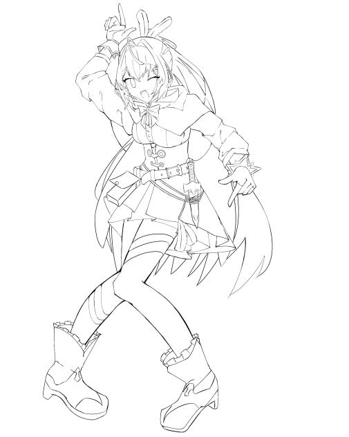 【塗り絵】七詩ムメイ　線画　Nanashi Mumei