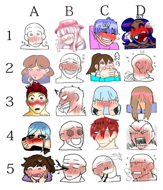 Cutely blushes