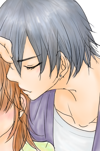 こめかみに近いキス
