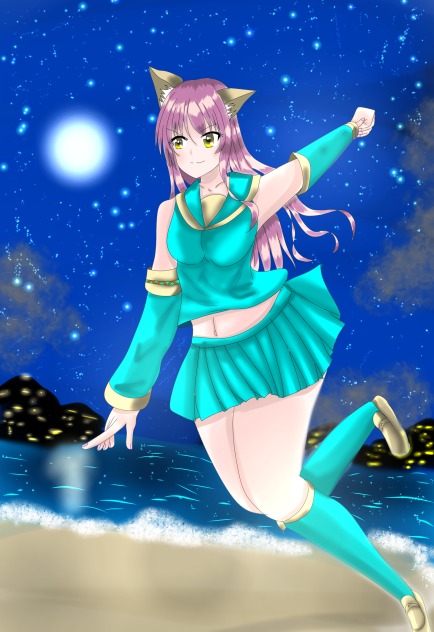 月光に