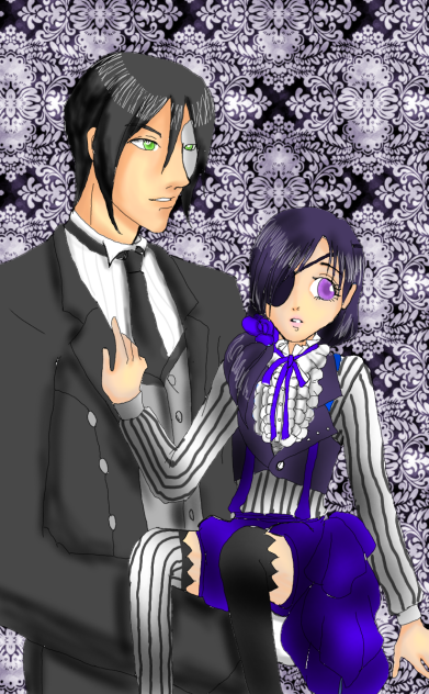 オリキャラのコスプレ「黒執事」セバスチャンとシエル - ibisPaint