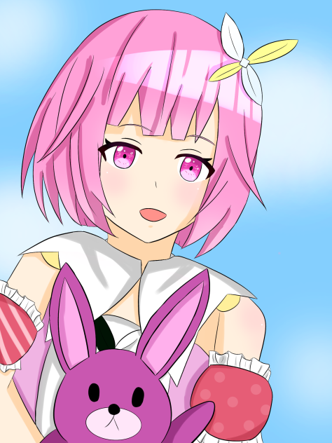 えむちゃんの線画ぬったよー