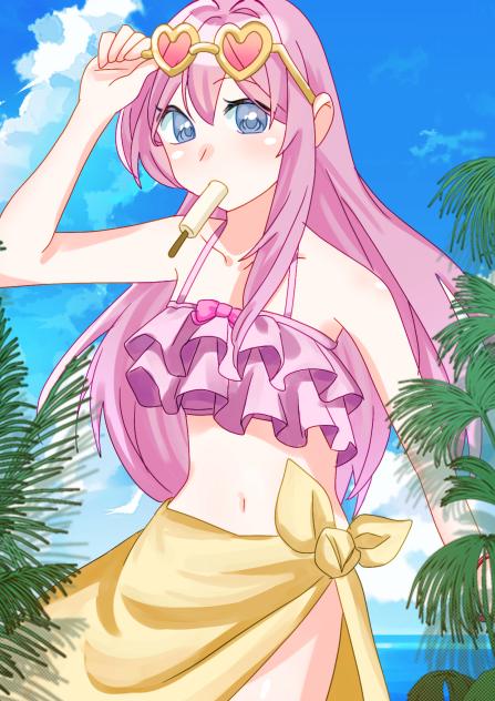 水着とルカ姉 - ibisPaint