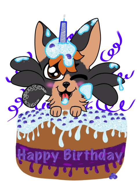 Blueberry Happy Birthday Cake - Speedpai