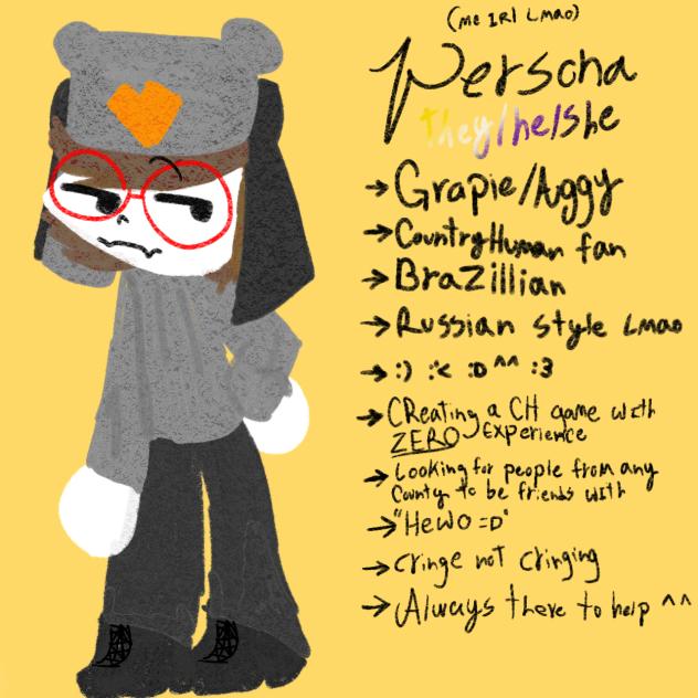 my persona (me irl lmao)
