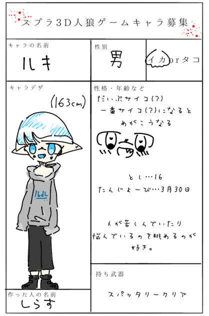 キャラ募集参加