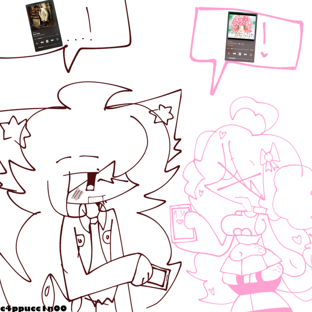 sharing each others music taste🫀