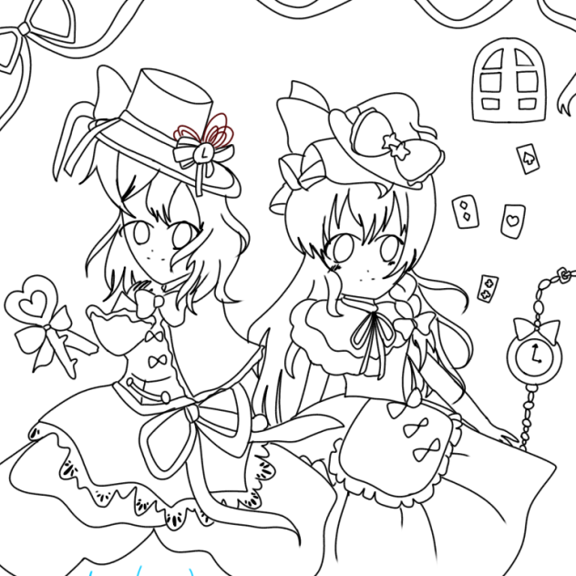 塗り絵　少女転生