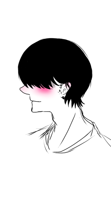 照れマッシュ男子