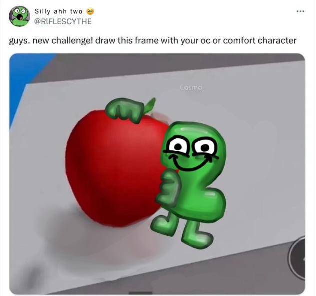 BFDI Two with an apple