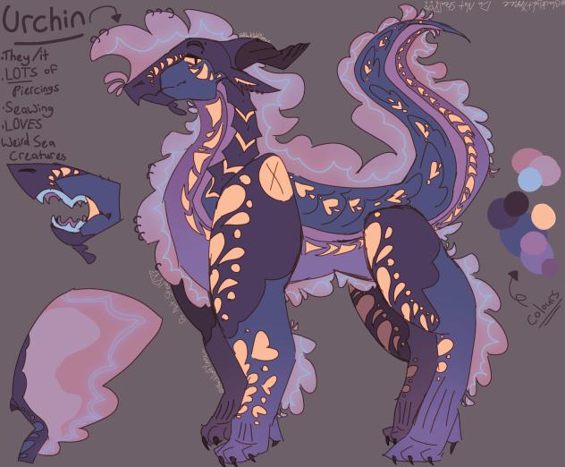 Urchin ref sheet     (⁠ ⁠╹⁠▽⁠╹⁠ ⁠)