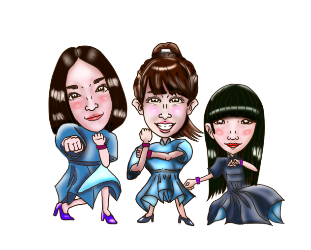 似顔絵　perfume