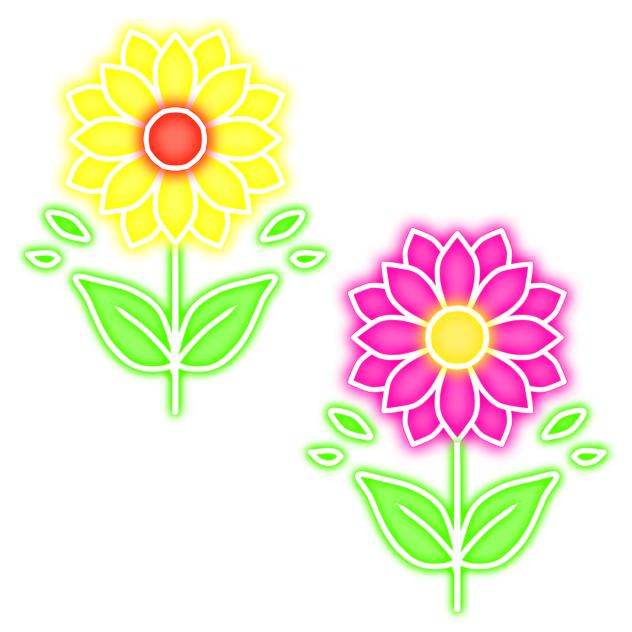 flower neon icon 2