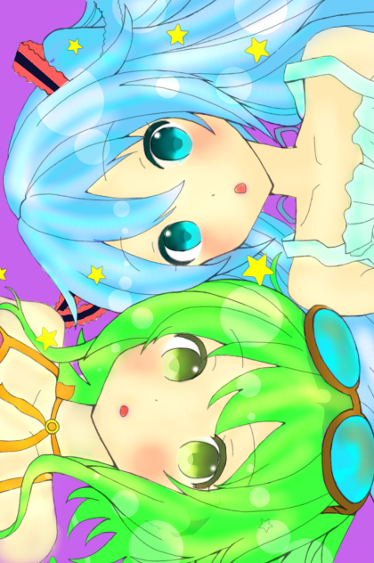 塗らせていただきました！ミク＆GUMI