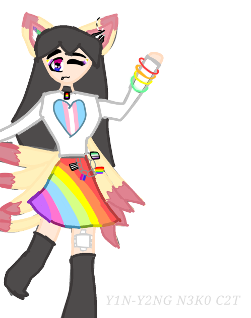 pride nine tails ️🧡💛💚💙💜 - ibisPaint