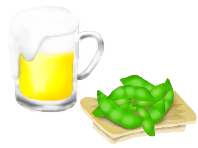 ビールと枝豆