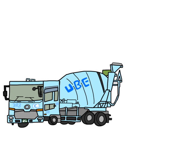コンクリートミキサー車(しゃ)