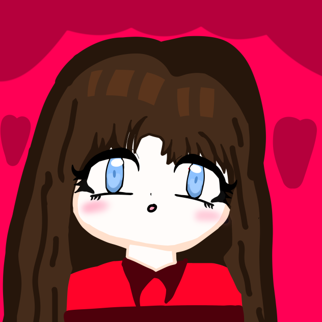 Red Anime Girl ❤️♥️🌹