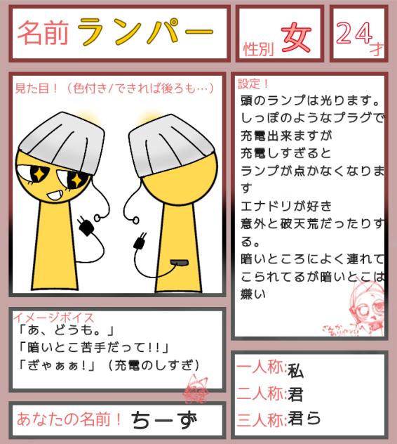 キャラ募参加ぁぁ！①
