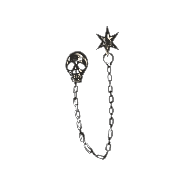 Skull & Star Earing