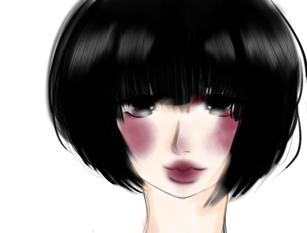 Anime girl semi realistic art