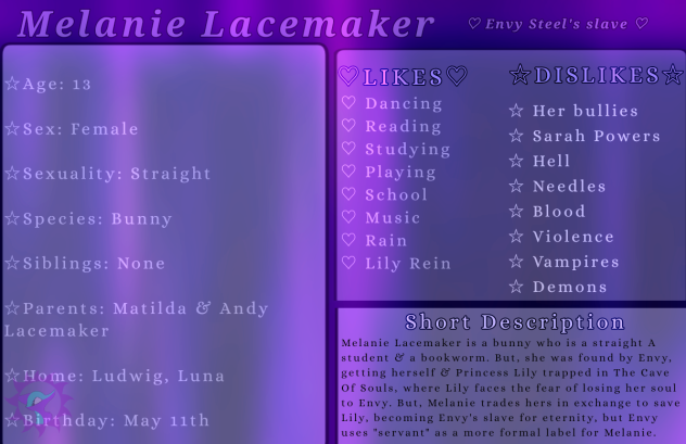 Melanie's info