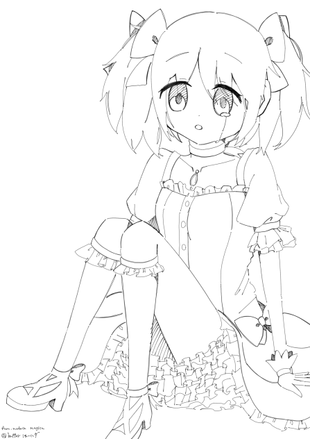 鹿目まどか　線画