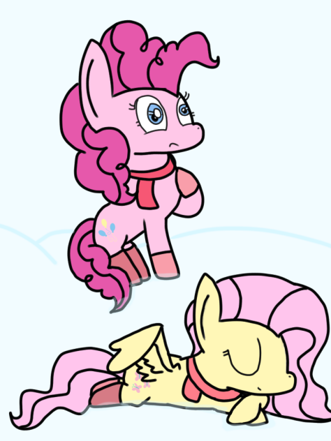 Pinkie Shocked in the snow