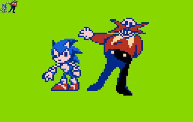 NES-Styled Sonic and Eggman