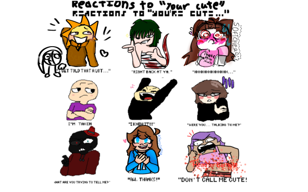 Reactions to you're cute ft. Sunny