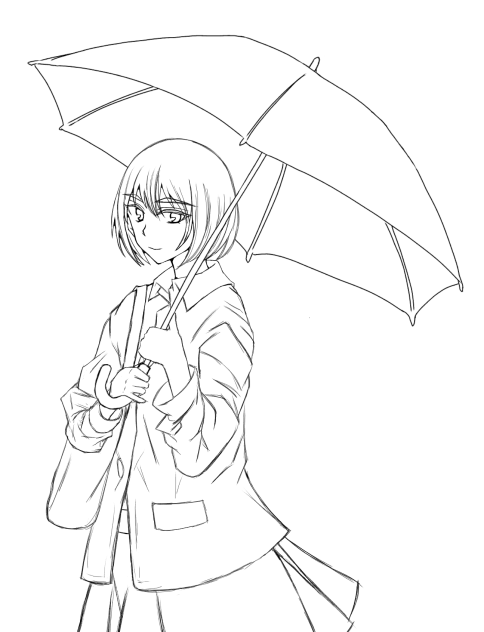傘を差す女の子2