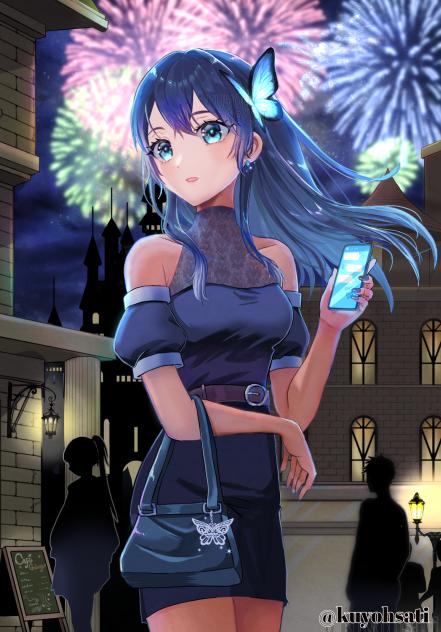 カフェの前で待ち合わせ