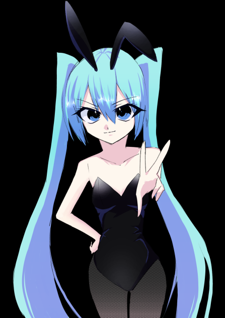 バニーガール初音ミク描いたよ~