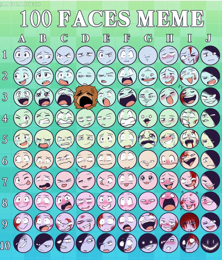100 faces collab - ibisPaint