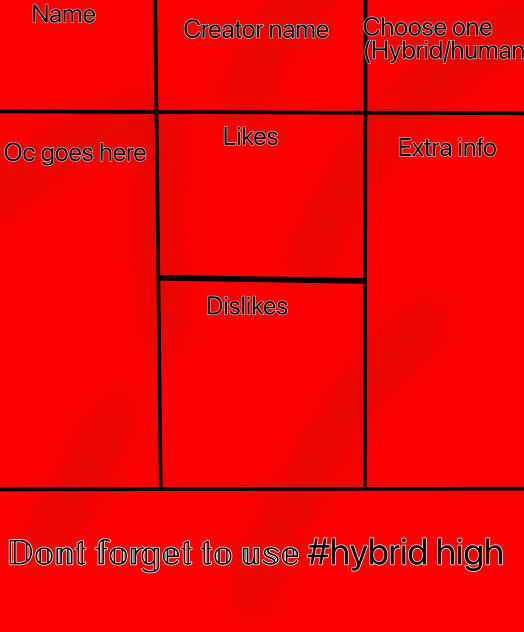 hybrid highschool character sheet