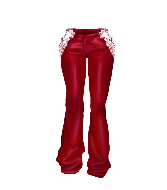 Y2K fashion red pant