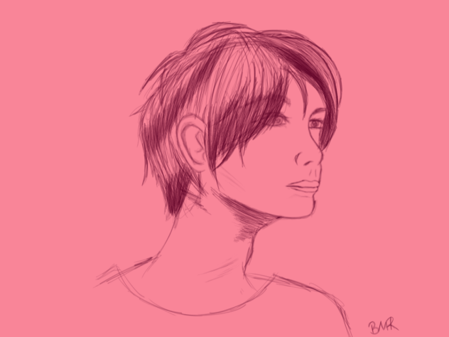 Realistic face drawing