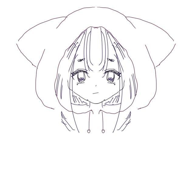 左右対称な女の子