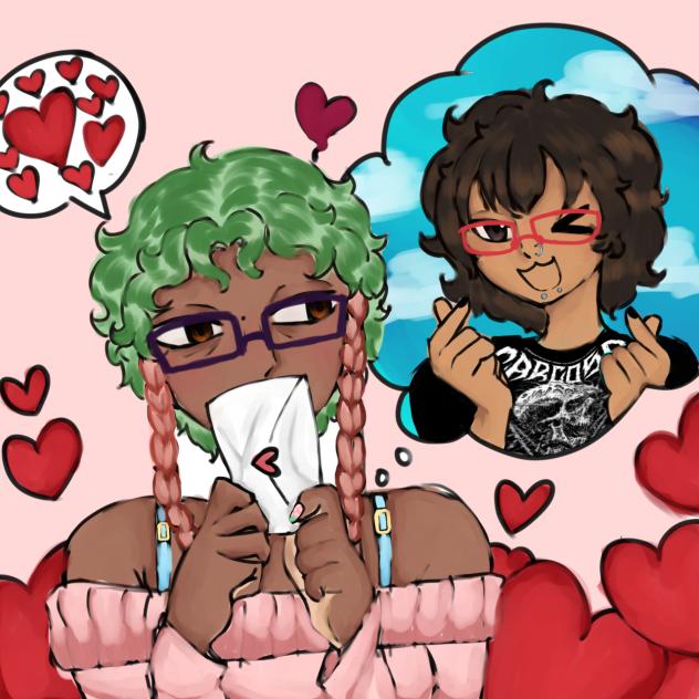 Old drawing of me and my bf 🩹