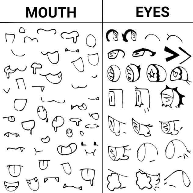 free facial features made by me