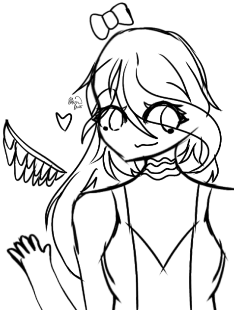 A Angel with a Bow Sketch