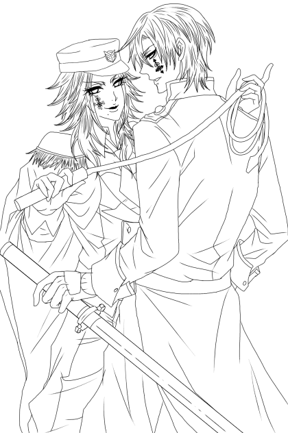 【線画】軍人(？)