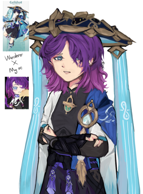 My oc X Wanderer(Genshin)