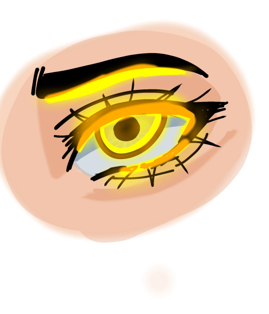 eye but it's glowing